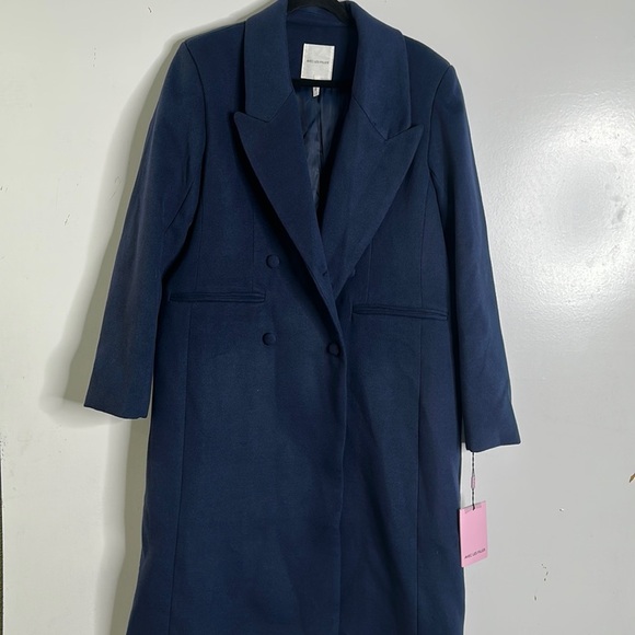 AVEC LES FILLES navy blue double breast coat size XL